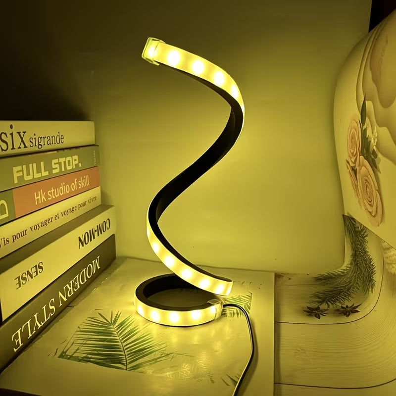 Eye-Friendly Spiral LED Lamp with Soft Adjustable Lighting