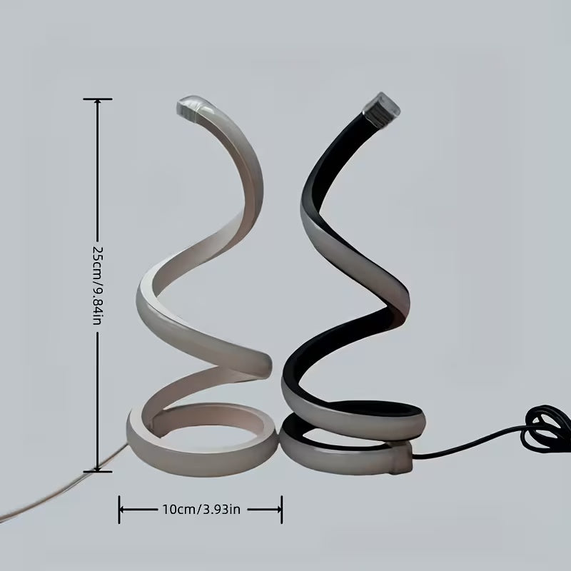 Eye-Friendly Spiral LED Lamp with Soft Adjustable Lighting