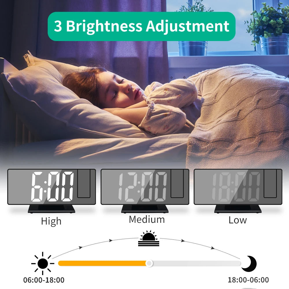 Wake Up Smarter with This LED Projection Alarm Clock