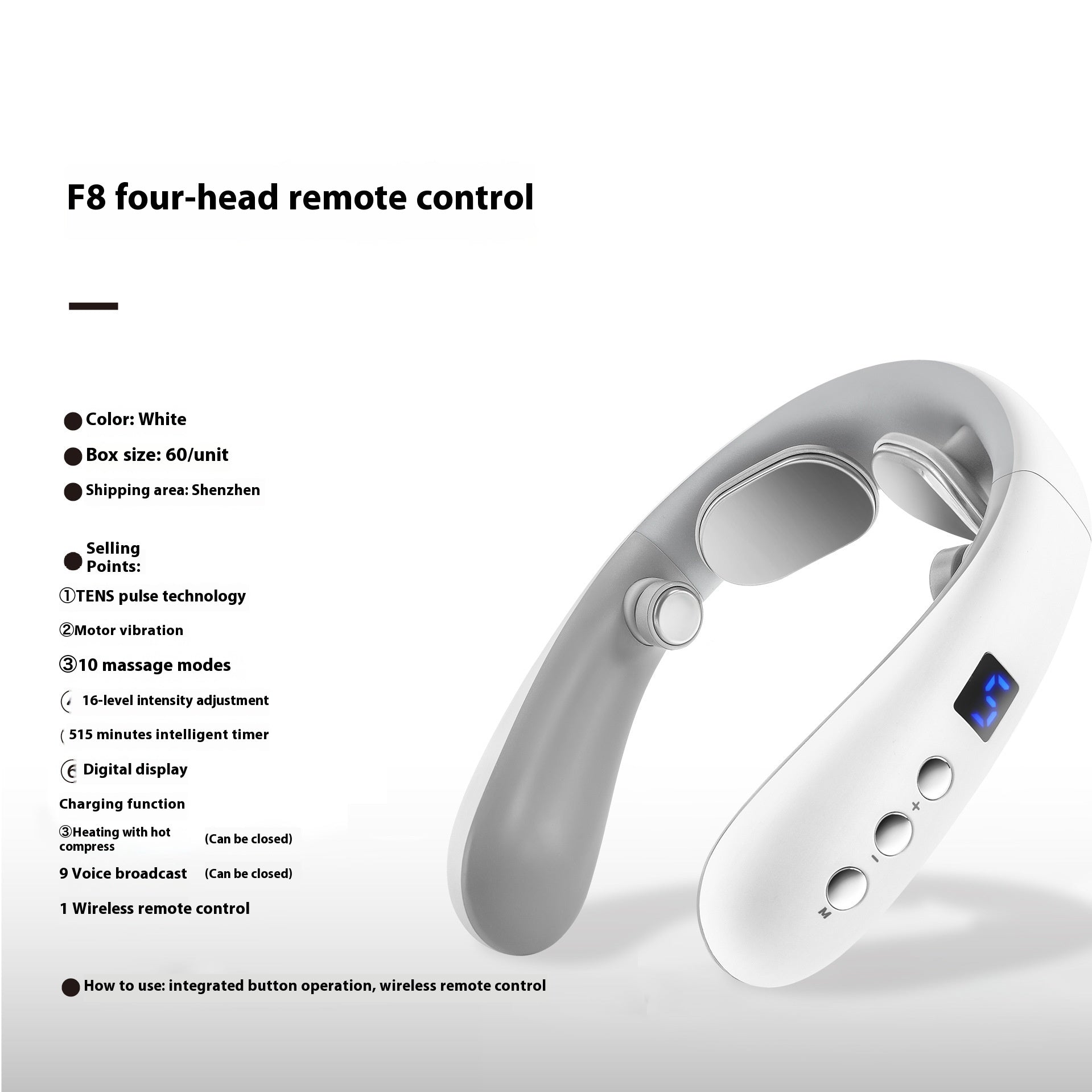 Hot Compress Neck and Shoulder Massager for Daily Comfort