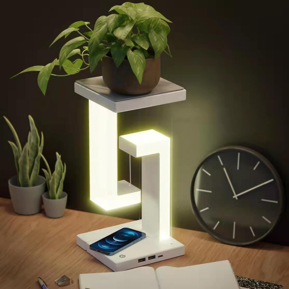 Floating Wireless Charging Balance Lamp for Stylish Bedrooms