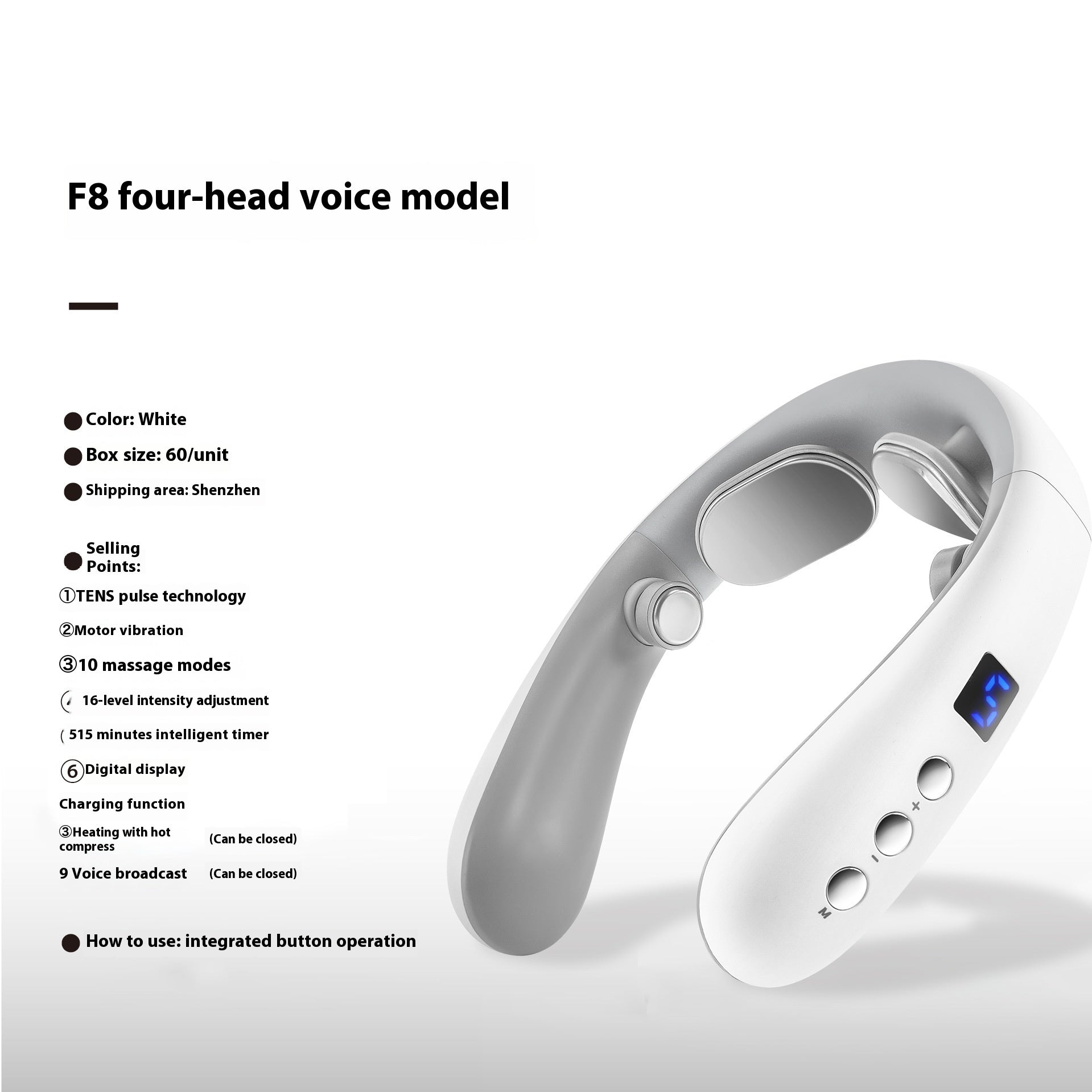 Hot Compress Neck and Shoulder Massager for Daily Comfort
