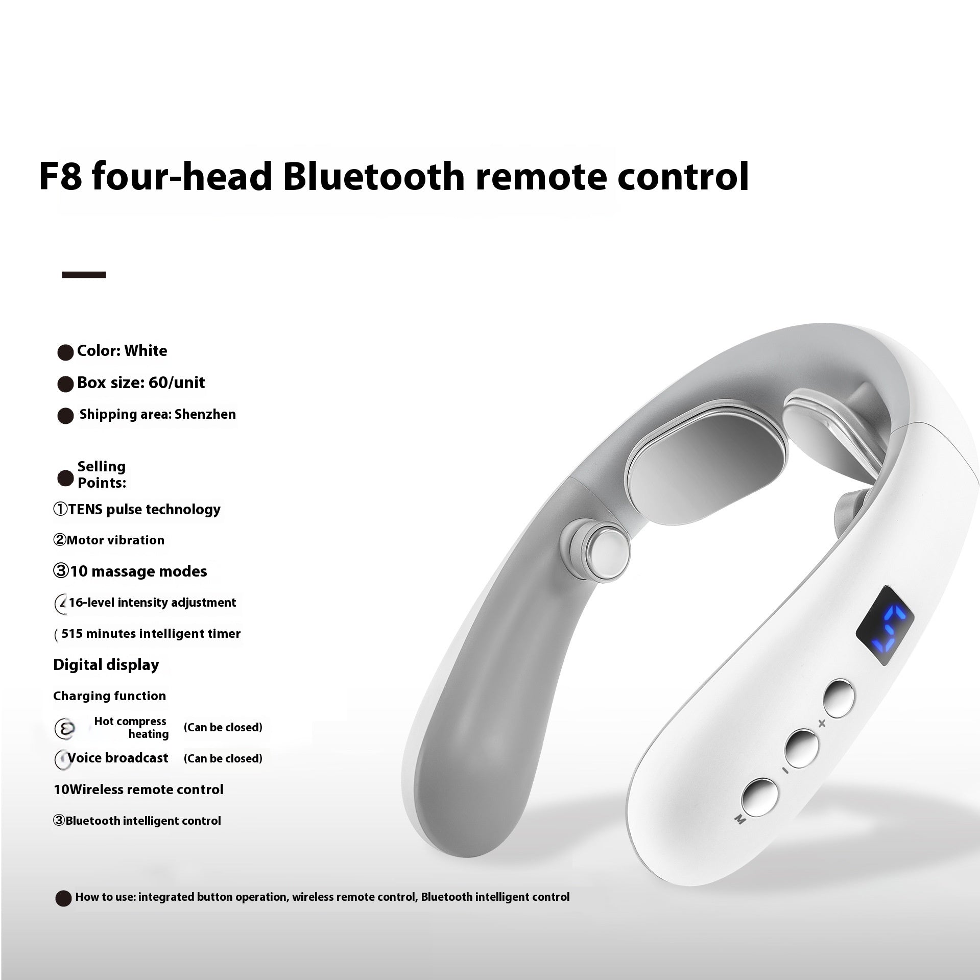 Hot Compress Neck and Shoulder Massager for Daily Comfort