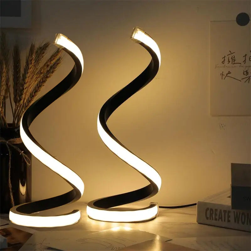 Eye-Friendly Spiral LED Lamp with Soft Adjustable Lighting