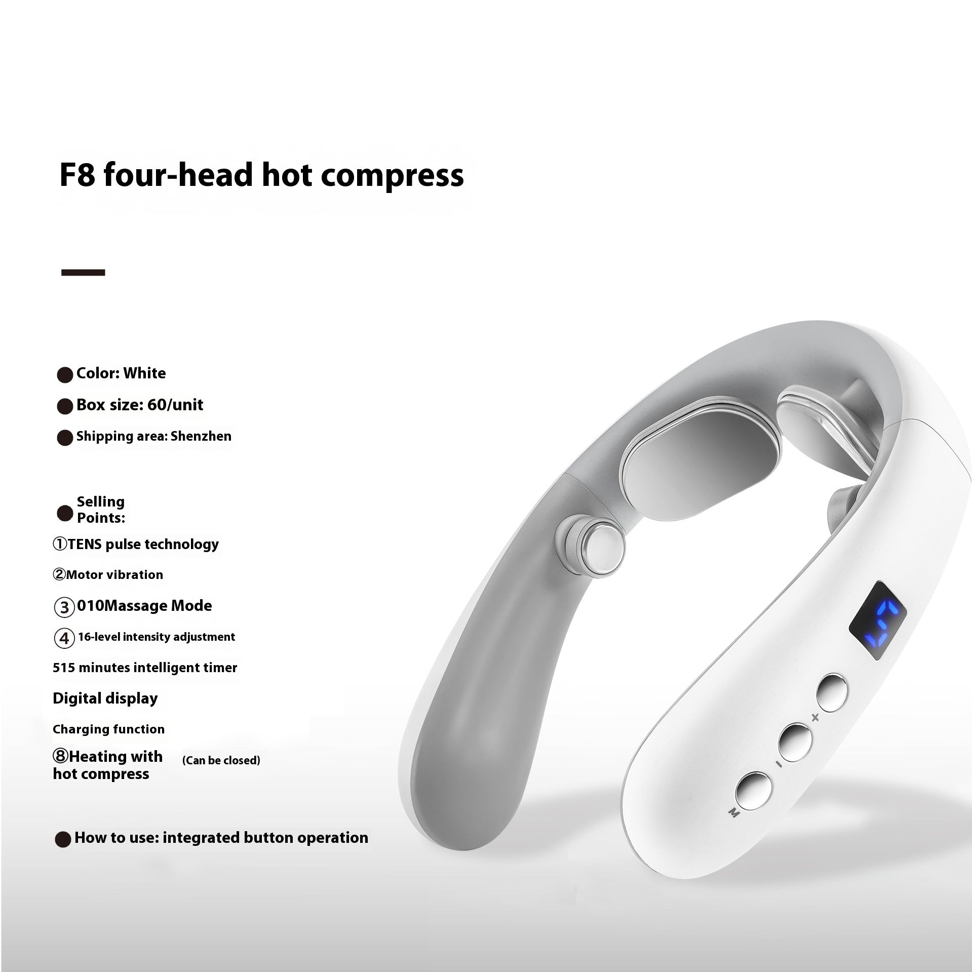 Hot Compress Neck and Shoulder Massager for Daily Comfort