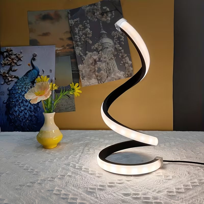 Eye-Friendly Spiral LED Lamp with Soft Adjustable Lighting