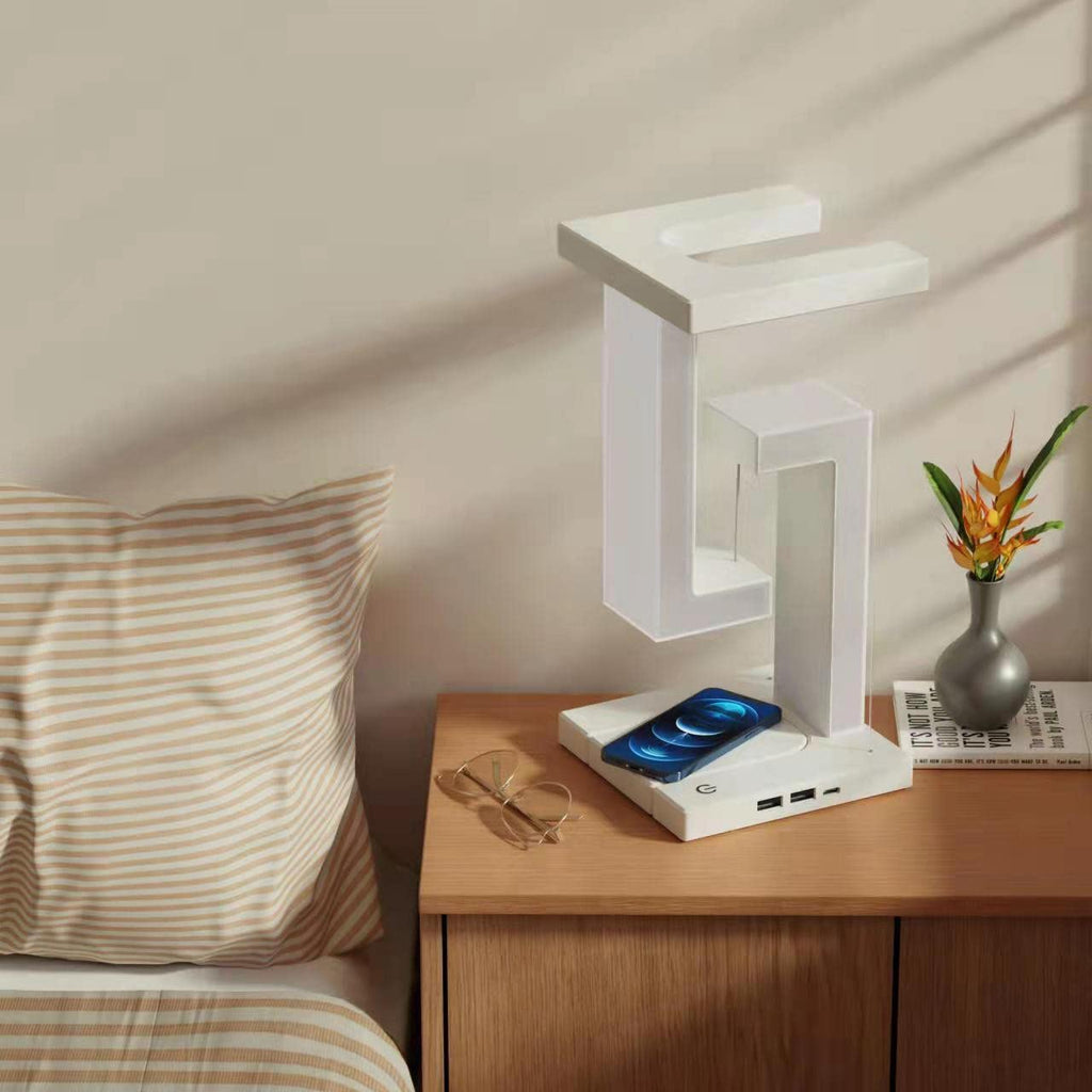 Floating Wireless Charging Balance Lamp for Stylish Bedrooms