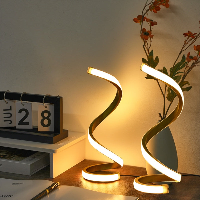 Eye-Friendly Spiral LED Lamp with Soft Adjustable Lighting