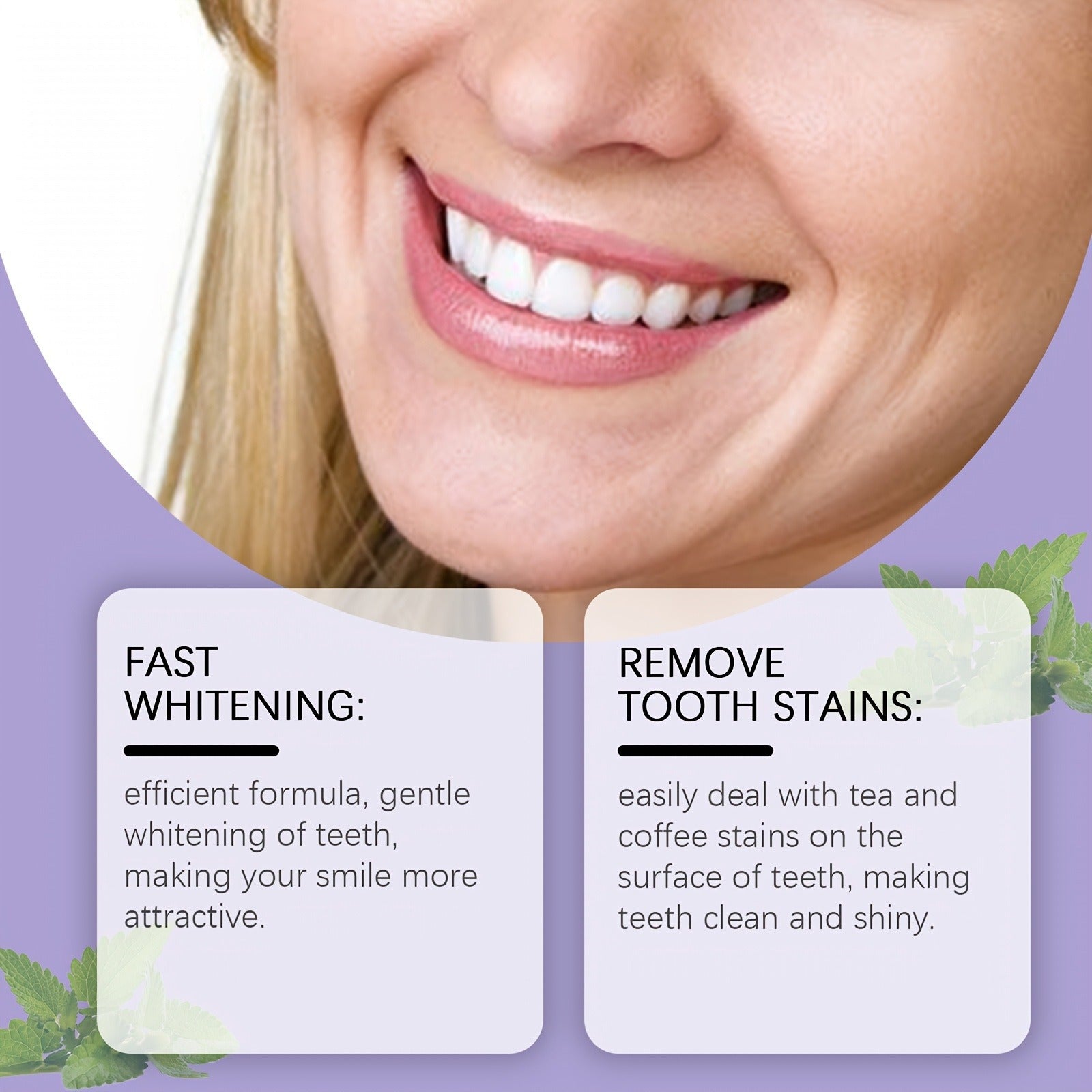 Purple Teeth Whitening Strips for Instant Brighter Smile
