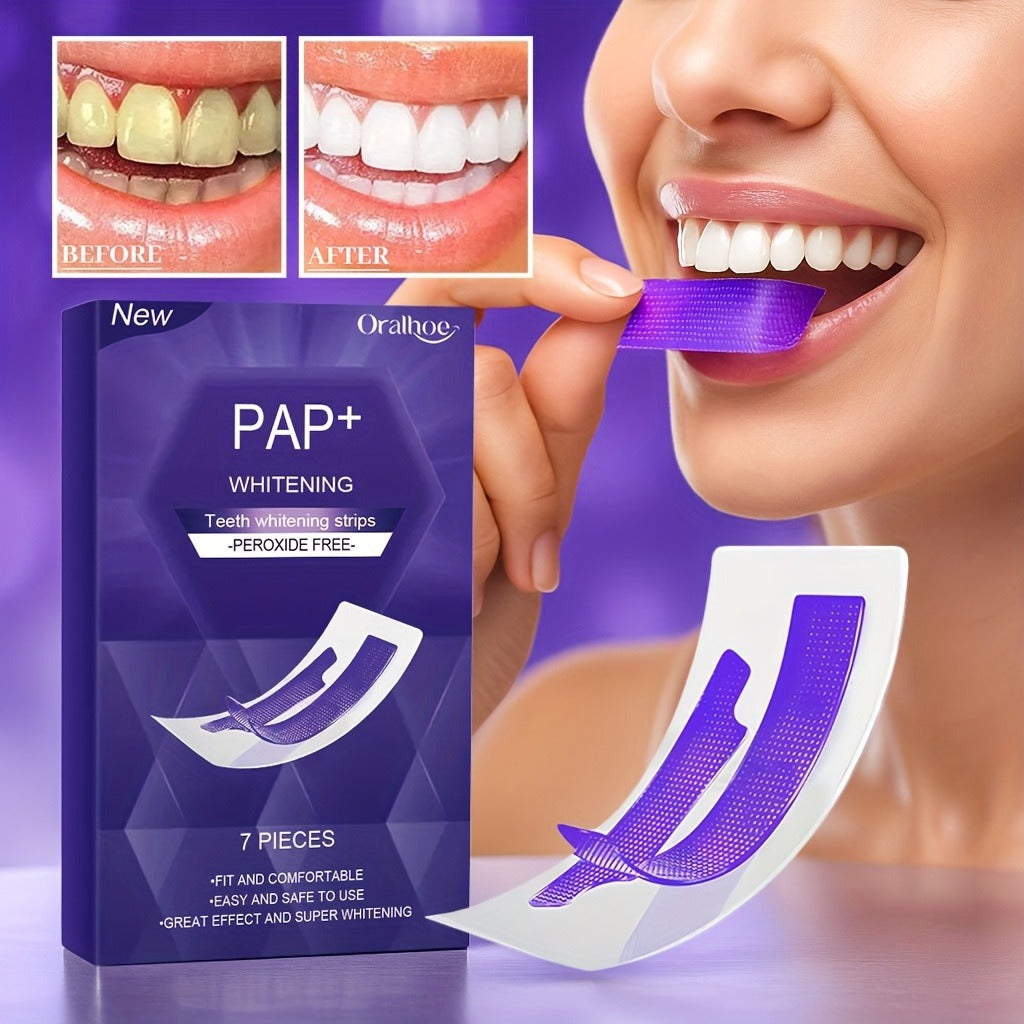 Purple Teeth Whitening Strips for Instant Brighter Smile