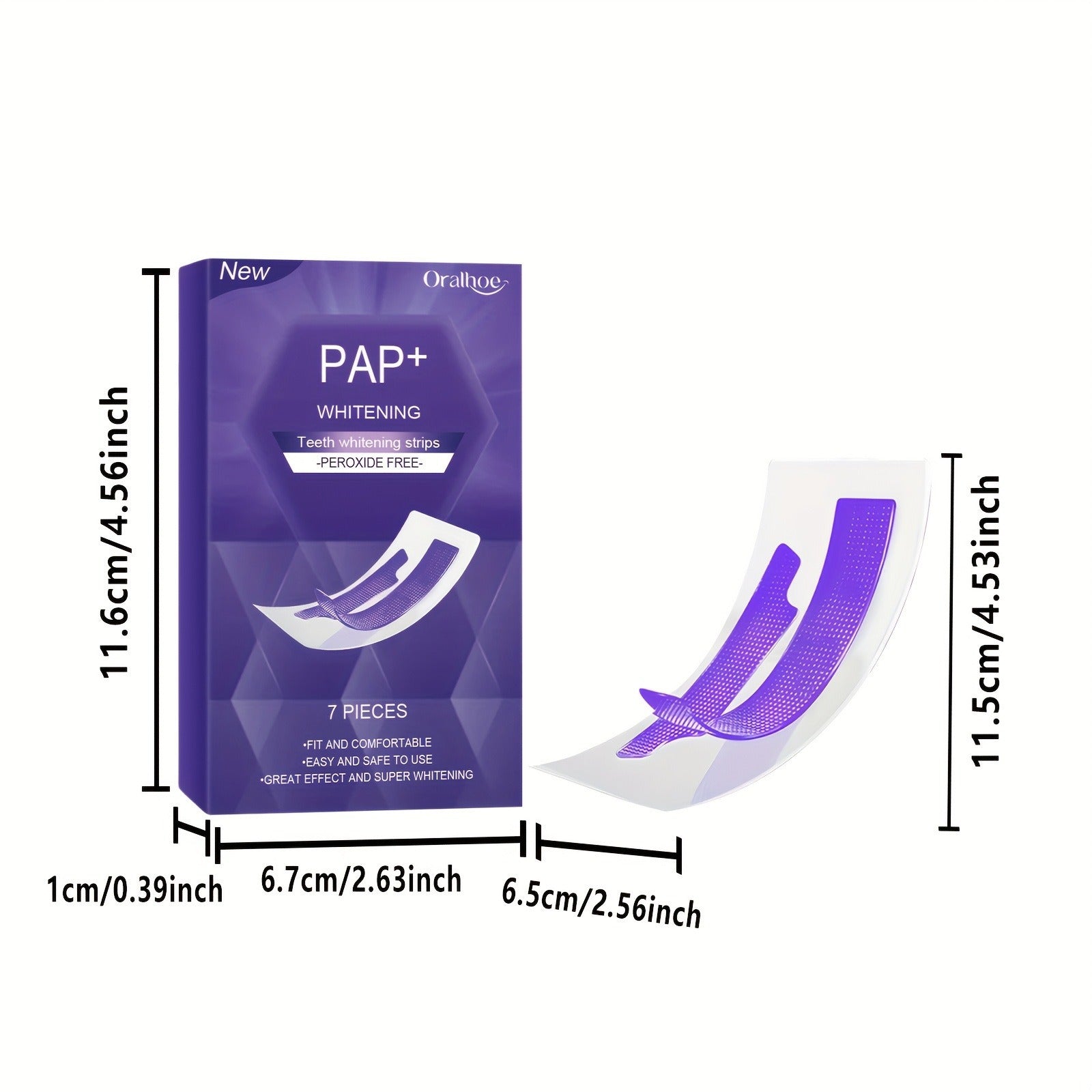 Purple Teeth Whitening Strips for Instant Brighter Smile