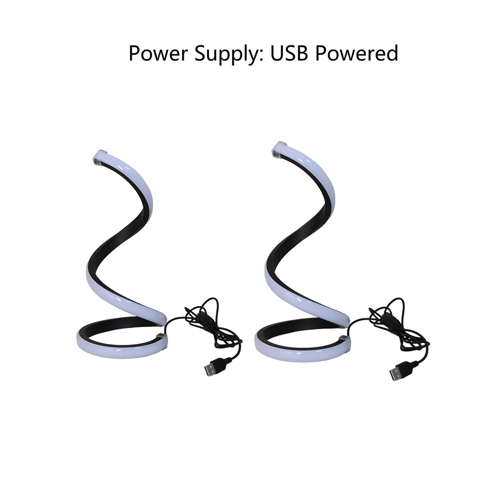 Eye-Friendly Spiral LED Lamp with Soft Adjustable Lighting